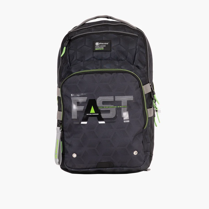 PAUSE Printed 19 inch Backpack with Adjustable Shoulder Straps
